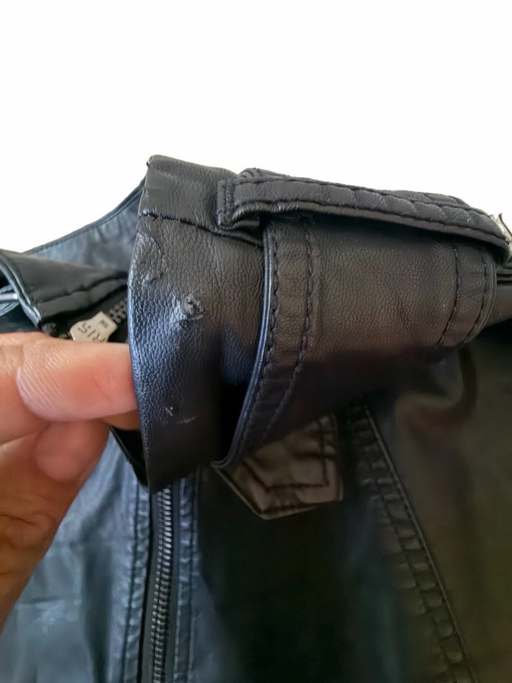 free people mini skirt Sz 0 Belt Faux Leather Biker , Gothic Minimalist - Picture 7 of 10
